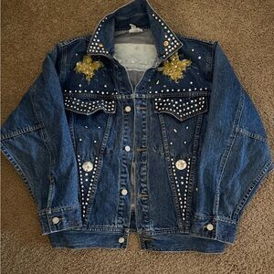 Studded Blue Denim Jacket